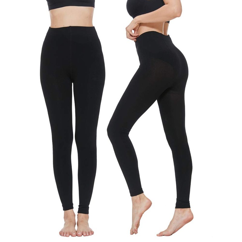 MANZI Women's 2 Pairs Super Opaque Soft Warm Fleece Tights