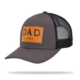 MONI HAPPY Dad est 2025 Trucker Hat New Dad Gift First Time Dad Hat Adjustable Daddy Baseball Cap Baby Announcement Gift Dia Del Padre Regalos