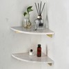 Koville Italian Natural Marble Corner Shelf, Set of 2 Wall