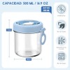 Vaso Avena Overnight 500ml 4PCS Tapa Hermética sin BPA