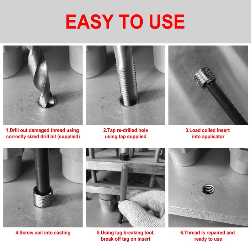 Gunpla 35pcs Thread Repair Tool Kit M6 x 1.0mm Helicoil