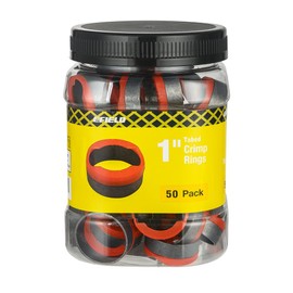 Pro 50-Pack EFIELD 1-inch Pex Copper Crimp Rings With End Stop, Black-Oxidized Surface Treatment