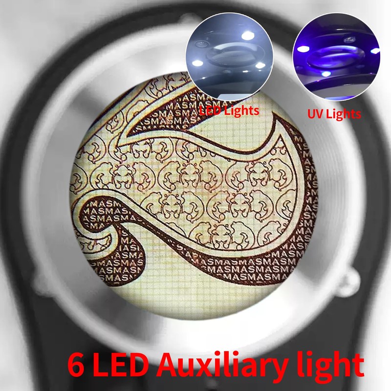 HunterBee 30X Metal Magnifier, Fabric Magnifying Glass, Linen Tester Loupe