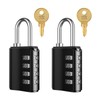 LOFICOPER Outdoor Combination Padlock, 4 Digit Combination Lock with Key,