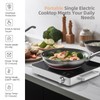 Hot Plate Electric Single Burner,SOPINWAEH 1800W Portable Countertop Ceramic Cooktop