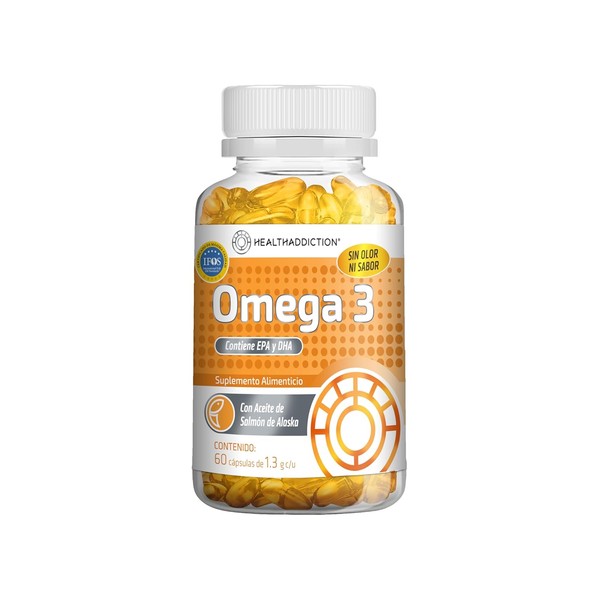 HEALTHADDICTION - Omega 3 Premium sin Sabor a Pescado, 60