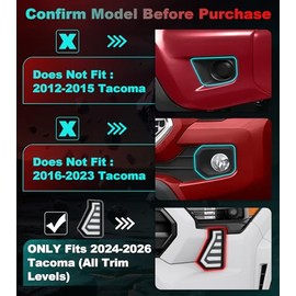 Luces antiniebla para Toyota Tacoma 2024, 2025, 2026, accesorios de 4ª generación, luz de circulación diurna LED ámbar (estilo en forma de C)