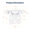Home Expert 20 Pack (10 Pairs) White Cabinet Hinges for