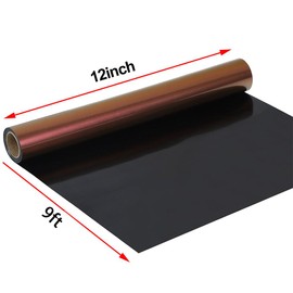 FUNKAKA FUNKAKA Chameleon HTV Vinyl Roll Heat Transfer Vinyl, 12" X 9ft Brown to Yellow Gradient Iron On Vinyl for T-Shirt Change Color PU Stretchy HTV Vinyl for All Cutter Machine Easy to Cut & Weed