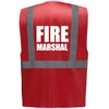 Brook Hi Vis UK Big Logo Fire Marshal Red Zipped