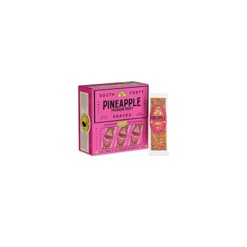 South 40 Snacks Tropical Pineapple Passionfruit Fruit Bar, just 2