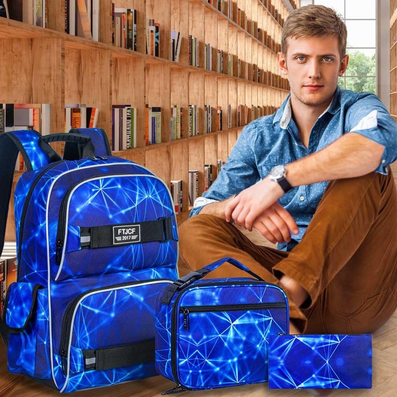 Laptop Backpack, 17 Inch School Bag College Bookbag Set, Water