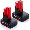VOLT1799 2-Pack 6.0Ah 12V Batteries 48-11-2460 for Mliwaukee 12v Cordless
