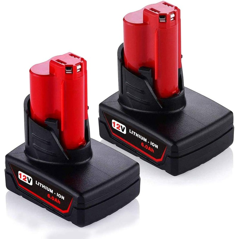 VOLT1799 2-Pack 6.0Ah 12V Batteries 48-11-2460 for Mliwaukee 12v Cordless