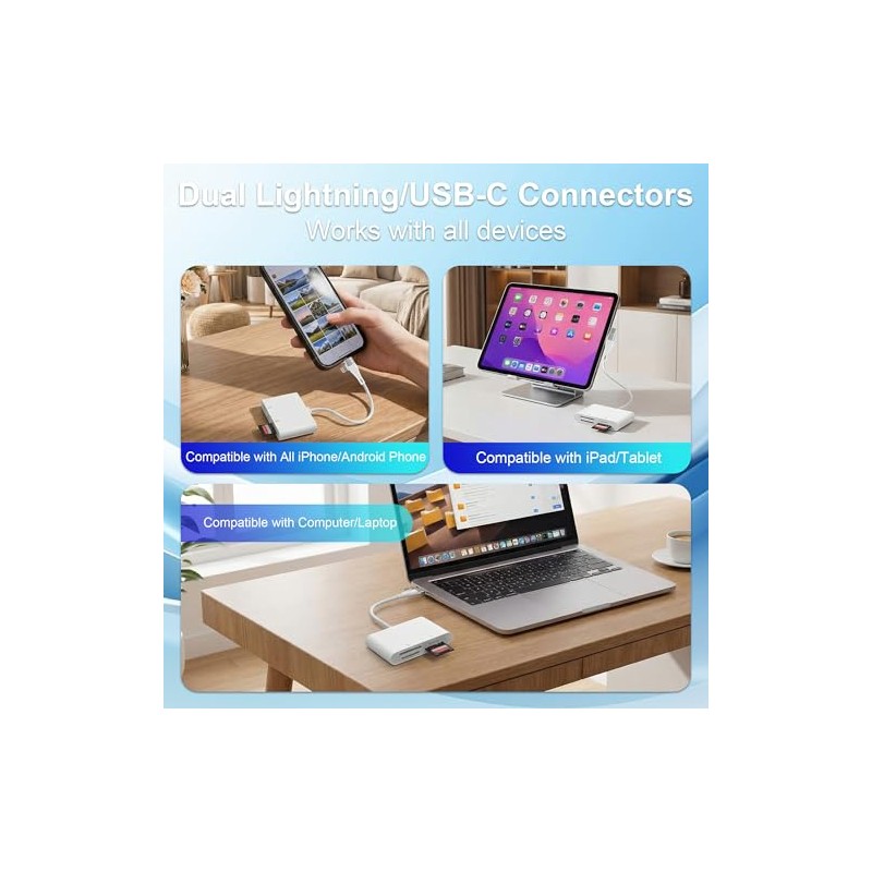 Memory Stick Pro Duo Adaptador para Lightning/USB-C - Lector de