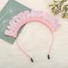 Happy Birthday Headband Pink - Sequins Birthday Tiara Crown Headpiece
