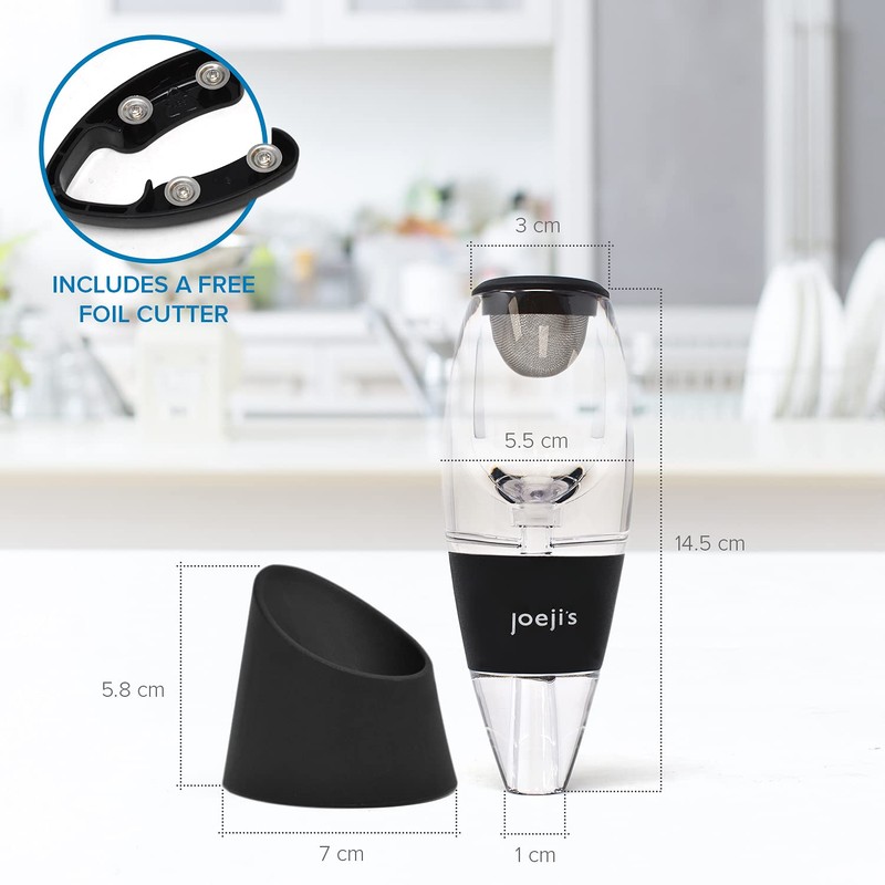 ﻿Joejis Wine Aerator with Drip Stand - Instant Wine Filter