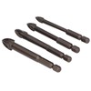 5Pcs Cross Tile Drill Bit Carbide Hex Shank Drills Bits