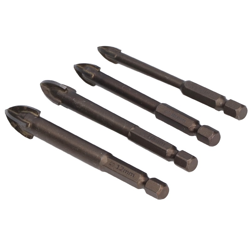 5Pcs Cross Tile Drill Bit Carbide Hex Shank Drills Bits