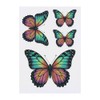 4 x 'Colourful Butterfly' Temporary Tattoos - Water Resistant, Skin-Safe,