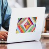 CafePress Rainbow Colors Abstract Geometric Pattern Sticker Rectangle Bumper Sticker