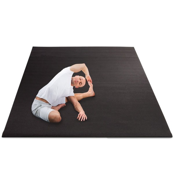Crown Sporting Goods 8 x 6' All Purpose Extra Large Exercise Floor for Yoga, Home Gym Equipment, and Cardio Workouts (8mm)