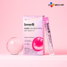 Inner B CJ Innerb Glow Collagen Stick 30 packs, 3 pieces / CJ 이너비 글로우 콜라겐 스틱 30포, 3개