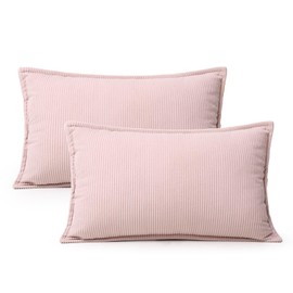 Ailuteie Corduroy Throw Pillow Covers 20x12 Set of 2 – Boho Decorative Pillow Covers for Couch, Sofa, Bed – Soft Rectangle Cushion Covers for Living Room Decor (No Insert)
