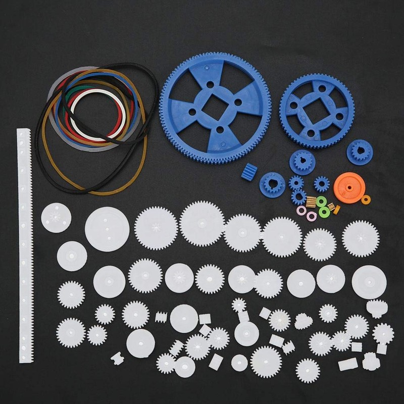 Plastic Gears Set, 80Pcs Single Double Reduction Gear Worm Gear