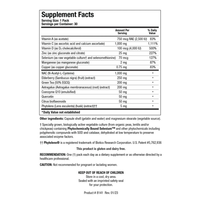 Biotics Research - Immune Support Packs (30ct)
