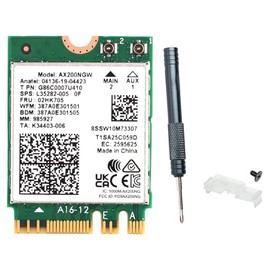 AX200NGW WiFi 6 NGFF M.2 Tarjeta WiFi de doble banda 802.11AX 3000Mbps 2.4Ghz 5Ghz Bluetooth 5.1 Tarjeta inalámbrica