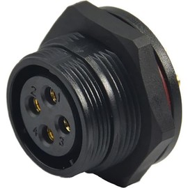 M21 SP21 Panel Front NUT Mount Connector Female 3 PIN, Pack of 1, MFR: 2338329