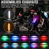 JESTMOTOR Motorcycle Highway Crash Bar Lights - Multicolor LED Switchback