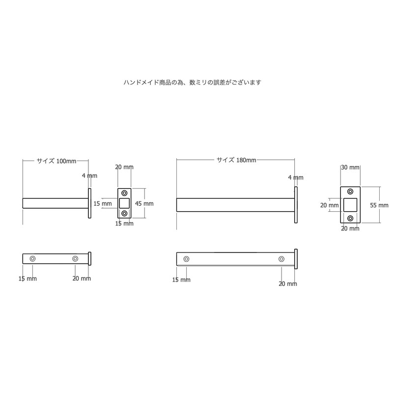 26 Tetsubuhin DTK180 DIY Shelf Holder K Bracket Iron Metal