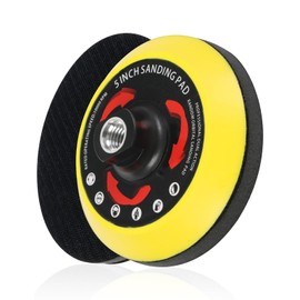 Pomsare Sanding Disc 125 Velcro M14 Including Grinding Attachment for Angle Grinder and Polishing Attachment, Angle Grinder Accessories, Ideal for Wood and Metal