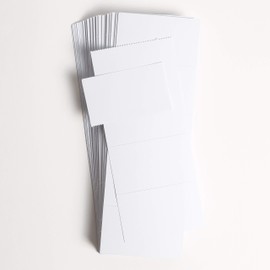 U Brands White Paper Inserts for Magnetic Card Holder, 3" W x 1.75" H