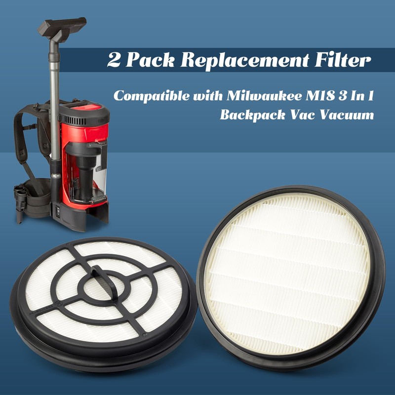 Esttlamer 49-90-1963 Replacement Filter 2 Pack Compatible with Milwaukee M18