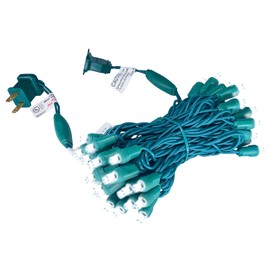 Christmas Lights LED Commercial Mini LED String Lights, 120V UL, Green Wire Xmas Lights for Indoor & Outdoor Use, Holiday Party Decorations, Trees, Light Displays (Cool White, 17FT)