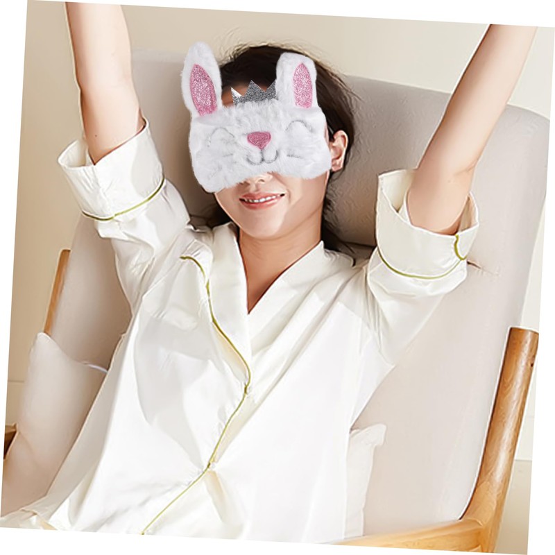 Ipetboom Sleep Mask Rabbit Design Soft Silk Eye Mask for