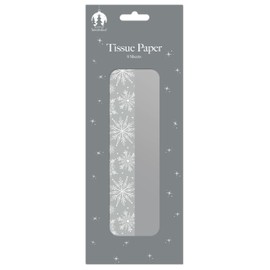 Tallon Pack of 8 Christmas Tissue Paper Sheets – Plain Silver and Silver Snowflakes - Perfect for Presents and Gifts for Christmas, 70x50cm