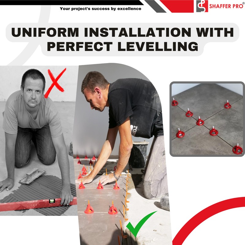 Tile Levelling System spacers 2 mm 100 Clips 2mm 3