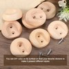 sourcing map 6Pcs Wooden Closet Rod Holders, Wardrobe Rod Brackets