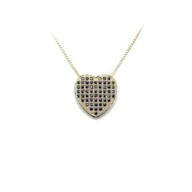 18K Gold-Plated Cubic Zirconia Pendant Necklace for Women - Infinity Love Pendant Necklace, Christmas Gift for Women, Women Fashion Jewelry Gift (Yellow Gold+BLK)