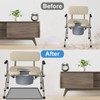 Bedside Commodes Mat Portable Bedside Toilet Mat with Raised Edge,