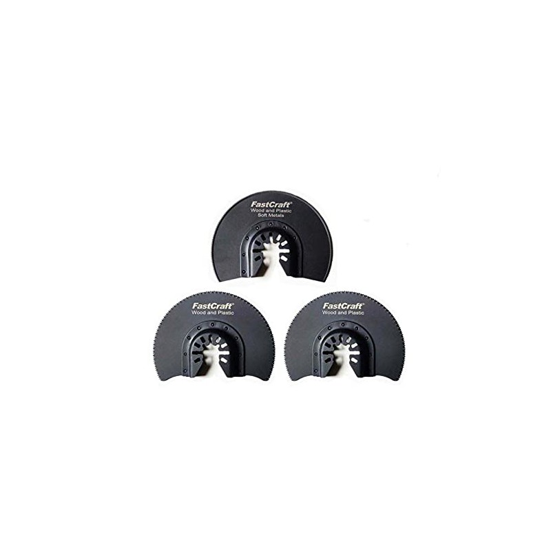 Oscillating Tool Blades - New FastCraft 3pc Half Moon Blades,
