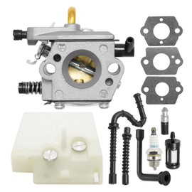 Hoypeyfiy 1121 120 0611 Carburetor Kit Replacement for Stihl 024 026 024 AV 024S MS240 MS260 Chainsaw with 1121 120 1617 Air Filter Fuel Oil Line