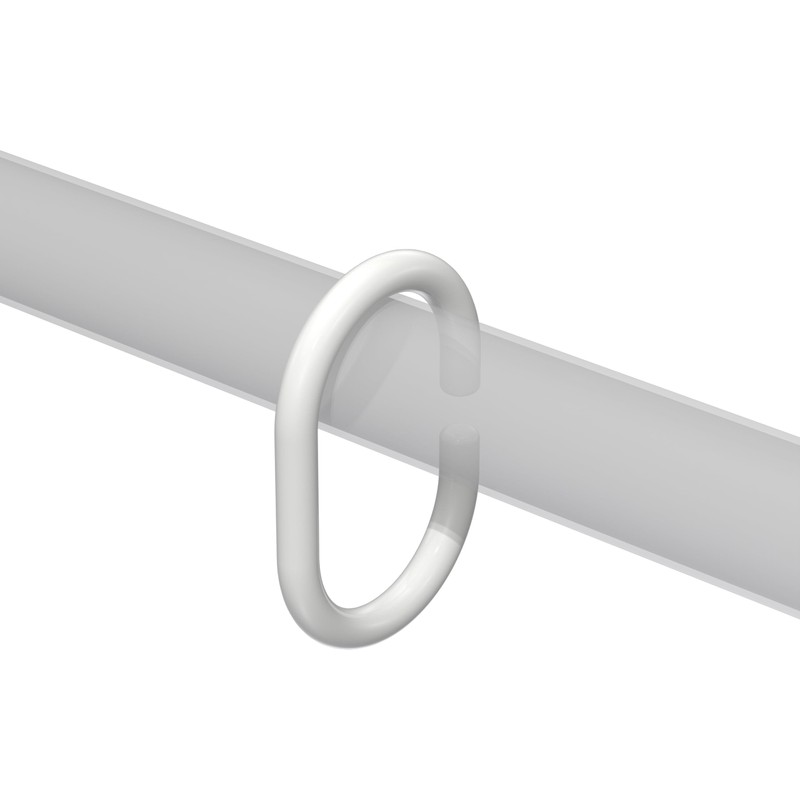 Interdeco Talent – Luina Curtain Rings White Plastic Oval Open