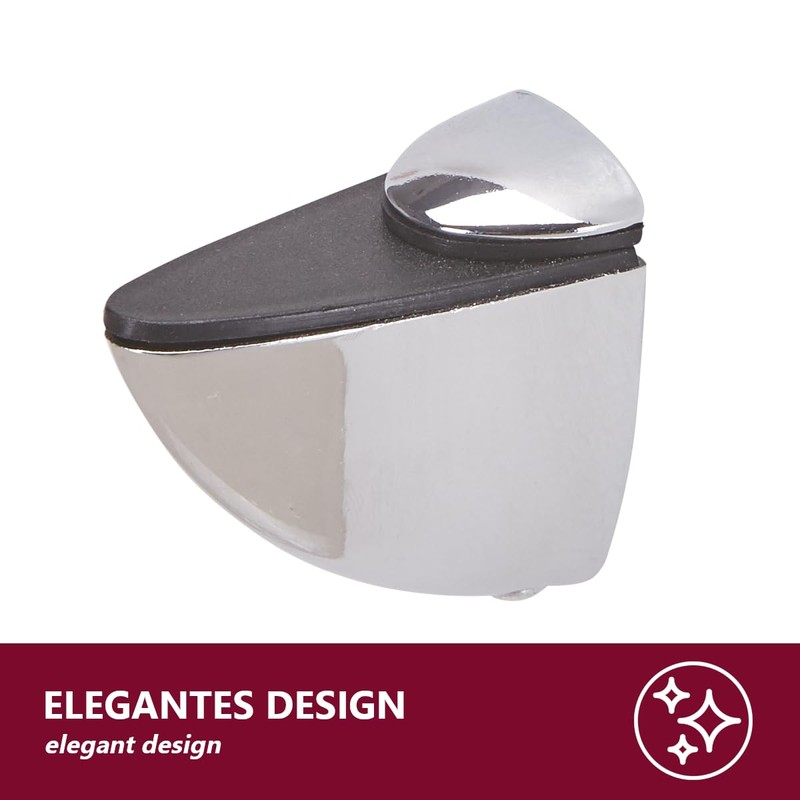 Euro Tische 8 x Shelf Brackets Glass Shelf Support Chrome-Plated