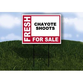 CHAYOTE SHOOTS Fresh For Sale Pink 1 Single Sided 18x24 in Yard Road Sign w/stand