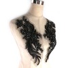 Hand-Made Beaded Rhinestons DIY Clothing Appliques Patch,Beaded Applique for Wedding